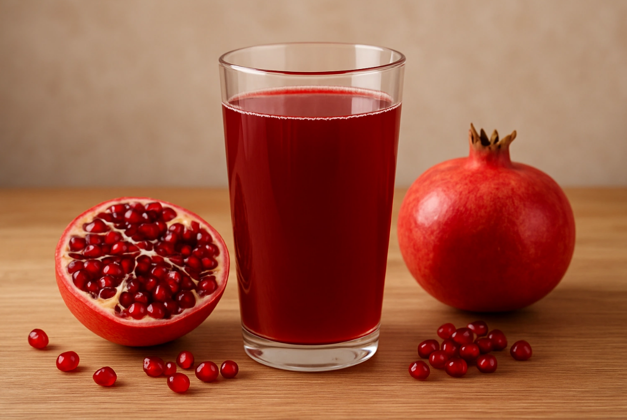 Nước ép lựu chứa nhiều chất chống oxy hóa mạnh mẽ như polyphenol và flavonoid